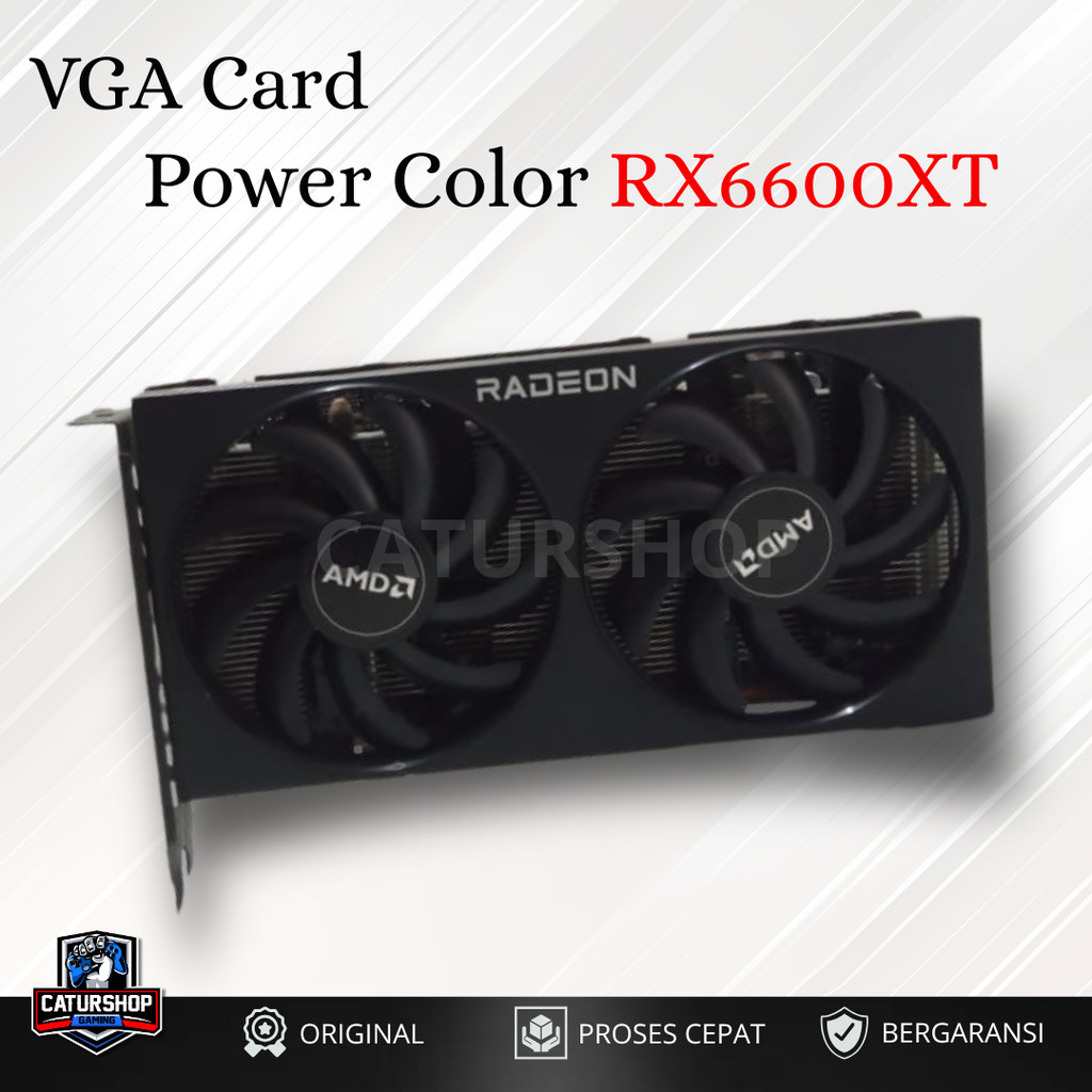 VGA AMD Power Color RX 6600XT 8GB 128BIT DDR6 / VGA Card RX6600XT 8 GB / Bekas