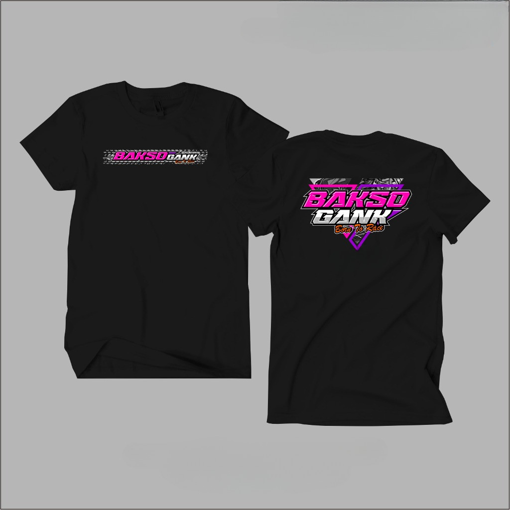 KAOS T-SHIRT BAKSO GANK MODEL SEGITIGA / KAOS BAKSO GANK / KAOS DISTRO PRIA WANITA / KAOS DISTRO TER