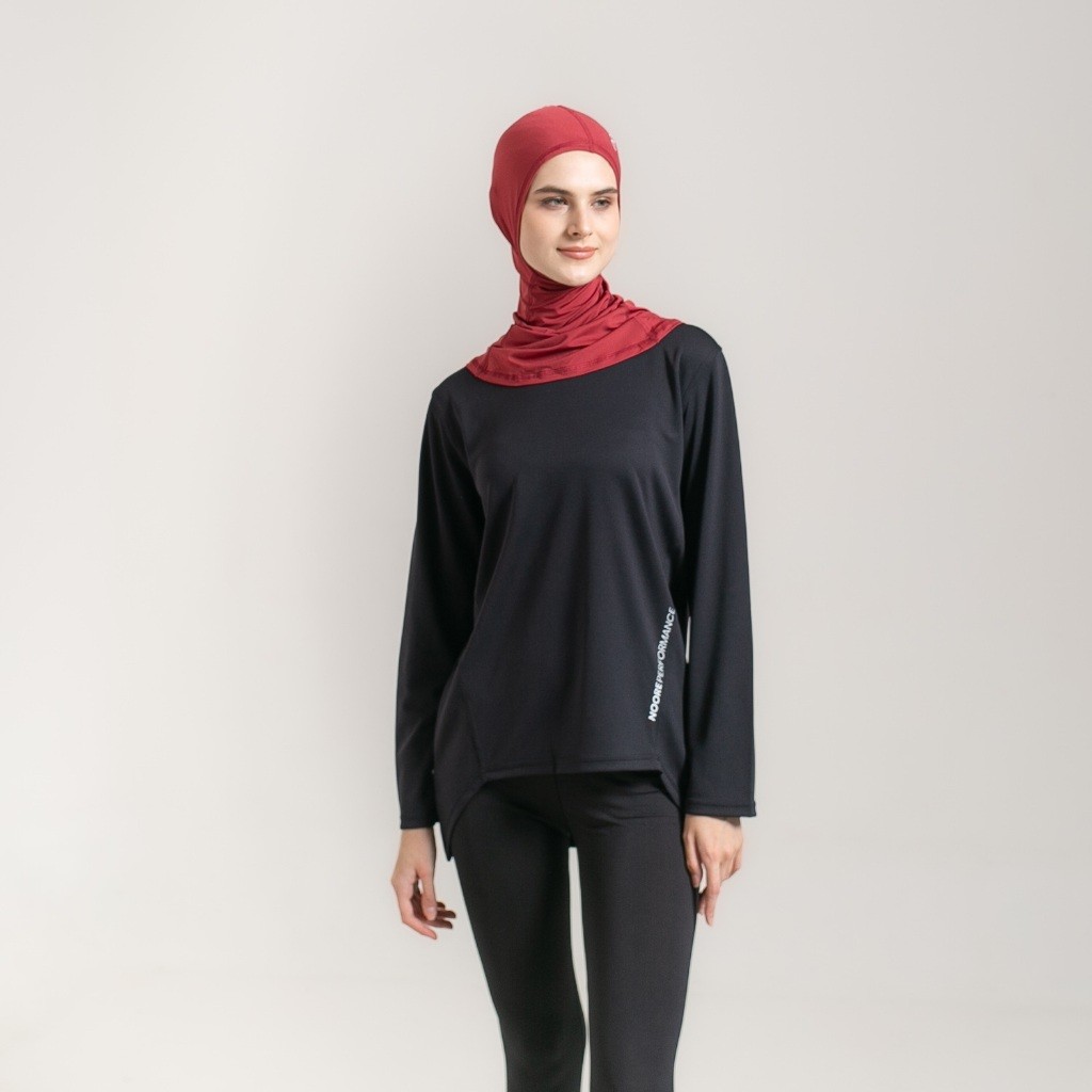 NOORE SPORT HIJAB - Noore - Barklay - Pro Top Baju Olahraga Wanita - Lightweight Quick Dry Breathabl