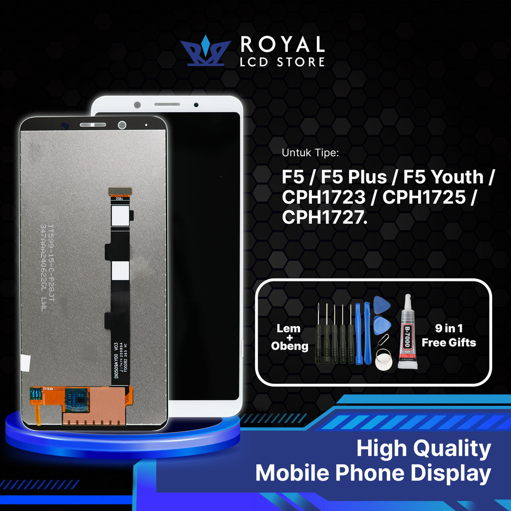 Lcd Oppo F5 / F5 Plus / F5 Youth / CPH1723 / CPH1725 / CPH1727  Full Set Lcd Touchscreen