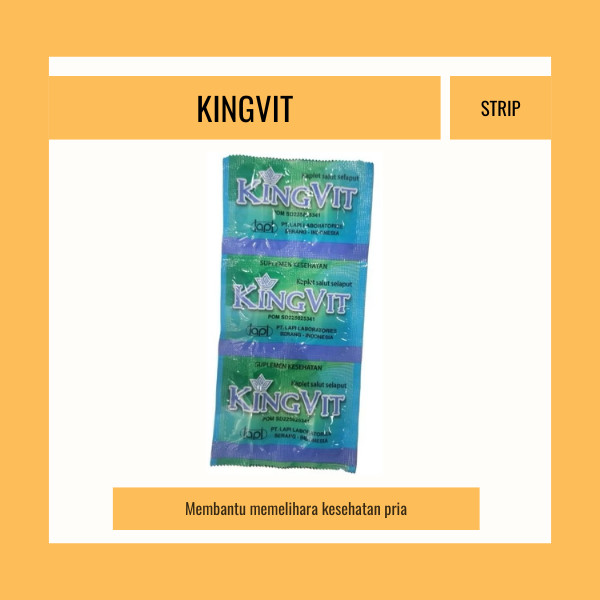 KINGVIT STRIP 6 TABLET - SUPLEMEN KESEHATAN PRIA