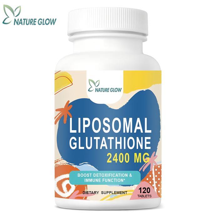 2400MG Liposomal Glutathione, Pengurangan L-Glutathione, Suplemen Glutathione dengan Vitamin C, Anti