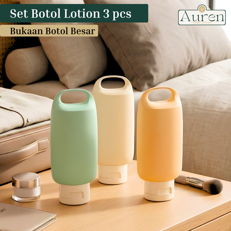 Botol Travel Kit Set 3 Pcs Toiletries Travel Kit Botol Lotion Sabun Cair Travel Bottle Set