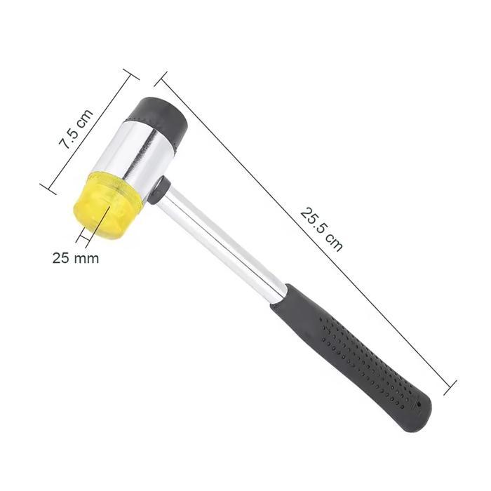 Palu Karet Plastik 2in1 Mini Rubber Hammer Soft Pasang Lantai Keramik Granit Parket Multifungsi-25mm