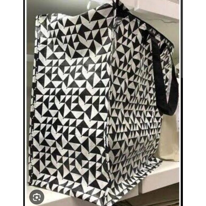 IKEA KNALLA tas kantong belanja dengan resleting offwhite 47L reusable kantong laundry besar LAD