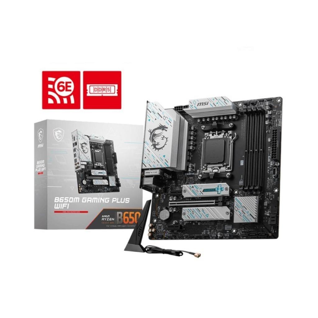 MSI Motherboard Mobo B650M GAMING PLUS WIFI AMD AM5 - B650 DDR5 MATX - Garansi 3 Tahun Support Ryzen