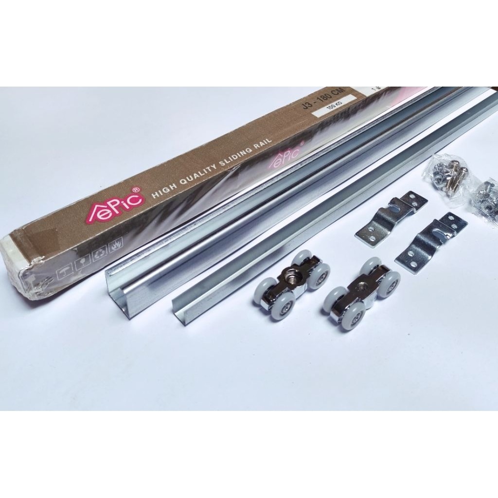 TOKO AKSA Rel pintu sliding 180 cm / rel pintu dorong / rel pintu geser / rell pintu j3 epic