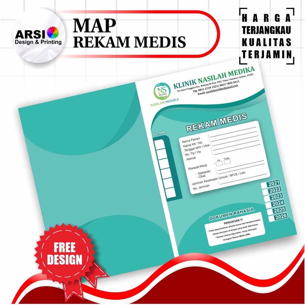 Cetak Custom Map Folder / Map Dinas / Map Sekolah / Map Kantor