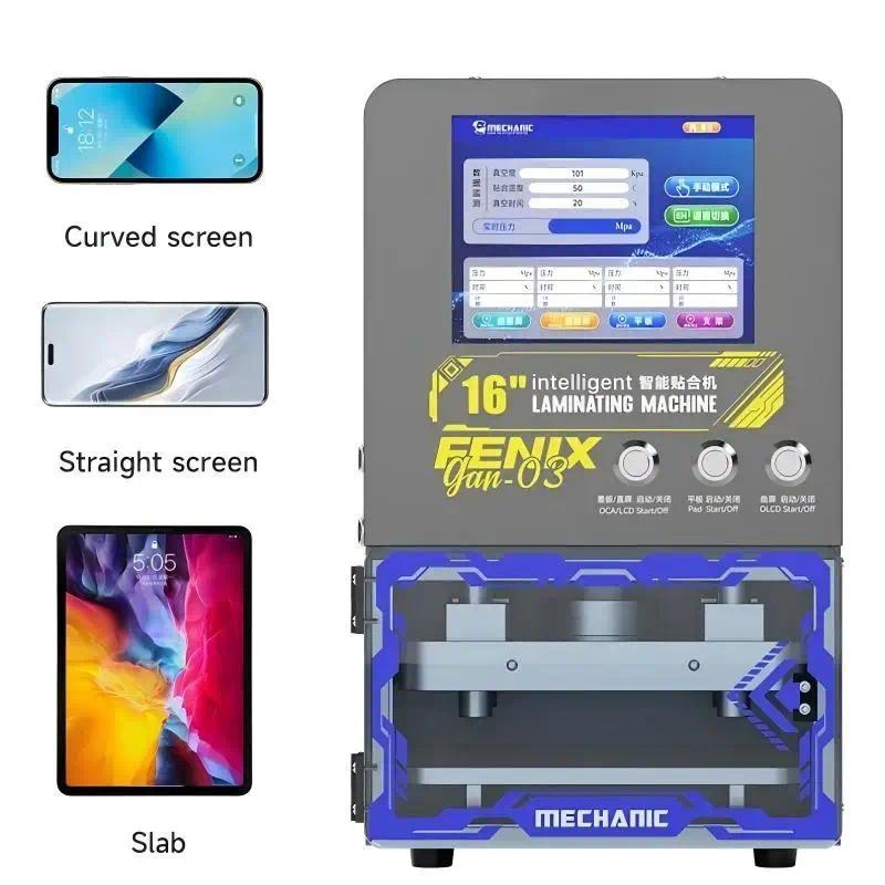 New Arrival MECHANIC GAN03 Fenix LCD OCA Laminating Machine for 16 Inch Straight Curved Screen Fit L