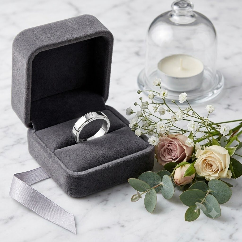 Cincin nikah palladium permata CINCIN kawin pria palladium