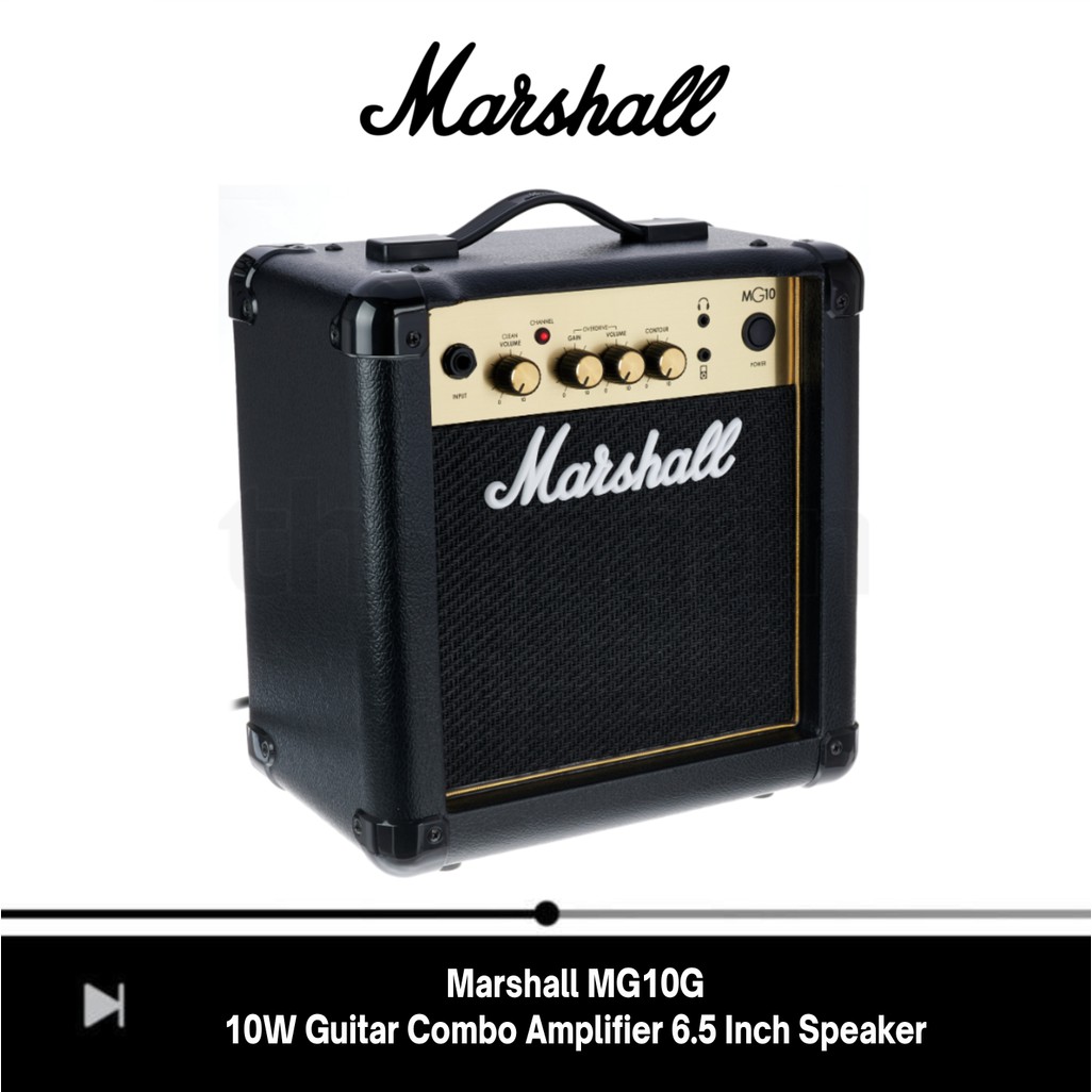Marshall MG10G 10W Guitar Combo Amplifier 6.5 Inch Speaker Clean & Overdrive | Amplifier Gitar
