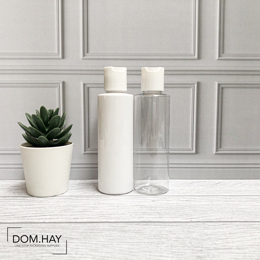 Botol Plastik Presstop Putih 150ml RF Dish Soap Sabun Body Hand Wash Shampoo Gel Oil Minyak Kemasan 