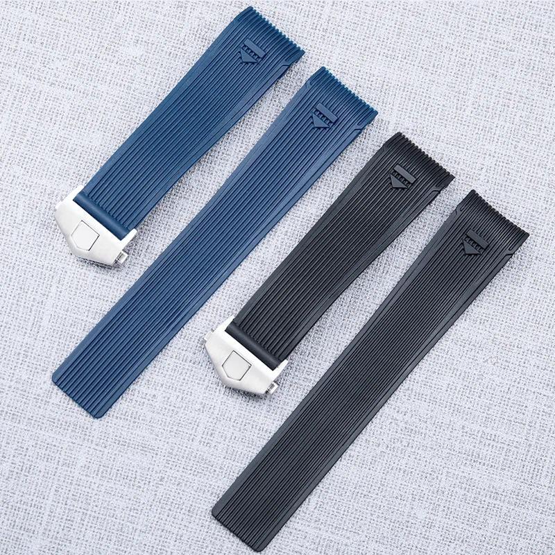Rubber Silicone Wat Strap Waterproof Bracelet Watband for TAG HEUER AQUARACER 300 WAY201B  Watain 22