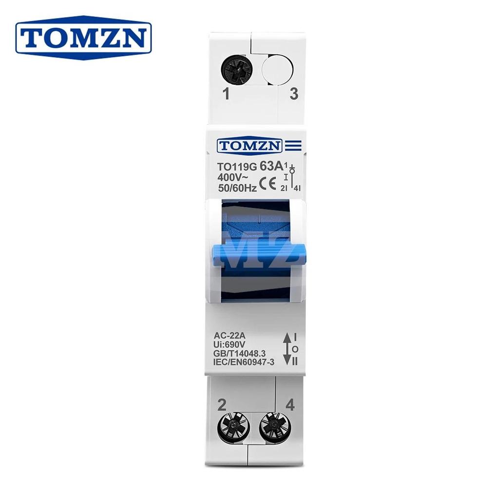 TO119G New Type 400V~ 63A 50/60Hz 2 Power Sources Manual Transfer Switch MTS Generator Small Size Is