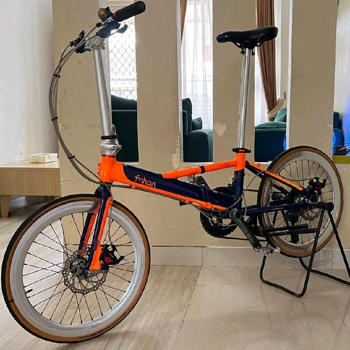 Sepeda Lipat Fnhon Moonson Ukuran 20+ dengan Frame 6061 dan Ban Schwalbe One - Outdoor
