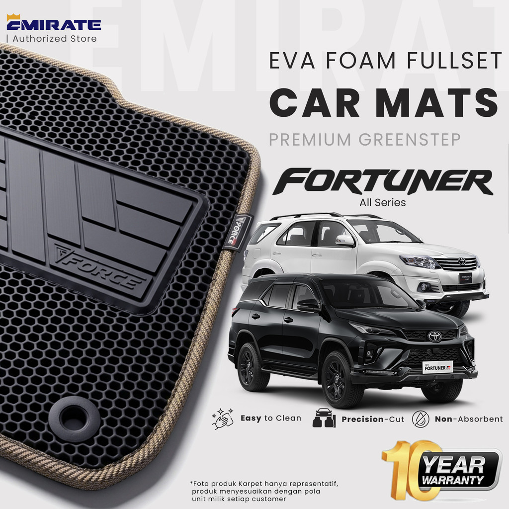 Karpet Mobil Toyota Fortuner VNT / VRZ EVA Force Fullset / Toyota Fortuner Car Mat