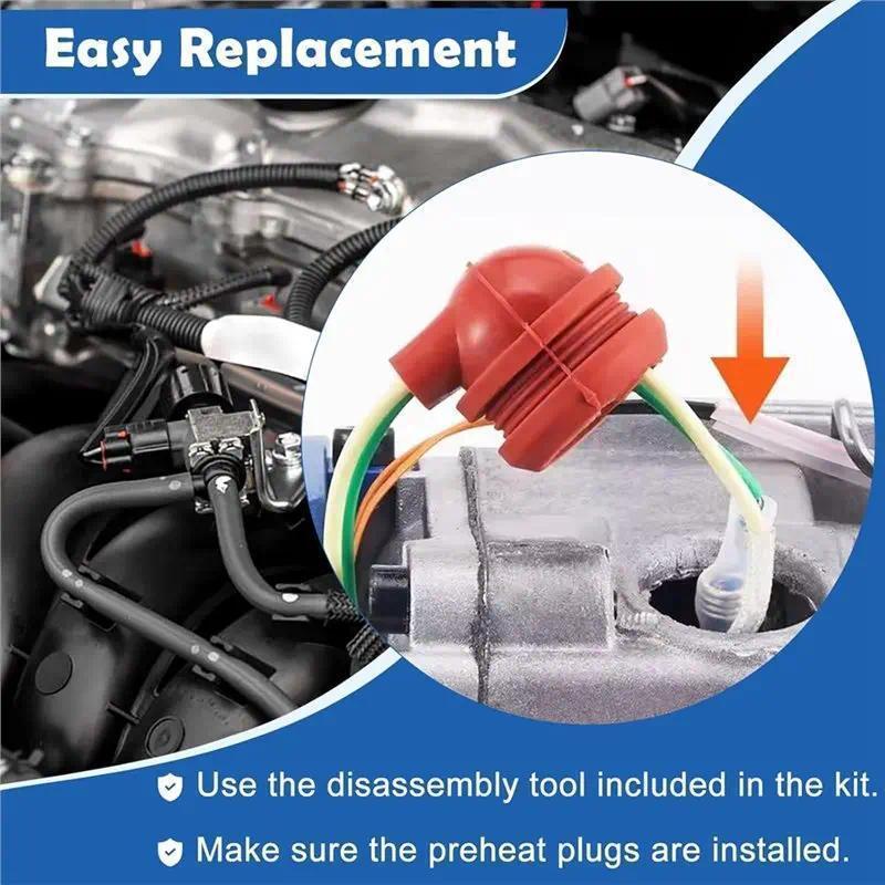 NNesel Heater Glow Plug Repair Kit With Filter, 12V24V 5KW 8KW Parking Heater Glow Ignition Plug Set