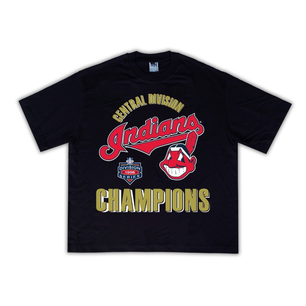 CLEVELAND INDIANS CHAMPIONS TSHIRT MLB KAOS VINTAGE BASEBALL OVERSIZE