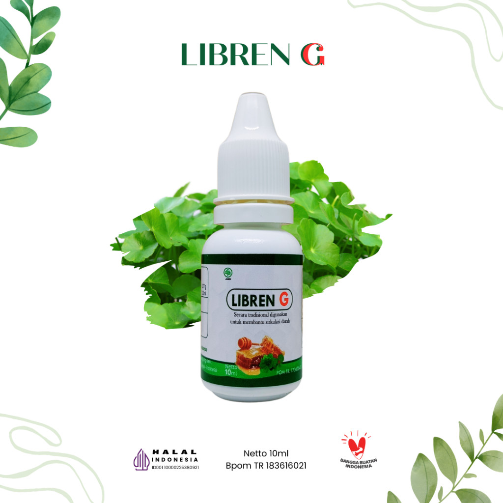 Pegagan Cair Libren G Vitamin Nutrisi Otak & Anti Pikun Herbal Melancarkan Sirkulasi Darah Sangat Ba