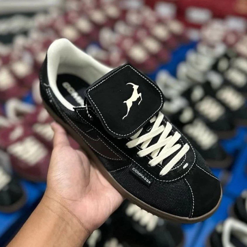[ P R O M O    ] SEPATU PRIA WANITA COMPASS TRIBUNE AWAY LIMITIED EDITION HOME BLACK