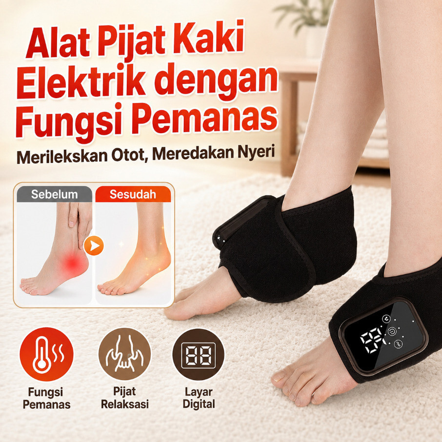 Pelindung Pergelangan Kaki Dengan Pemanas Listrik | Penyangga Pergelangan Kaki Dengan Fungsi Pemanas