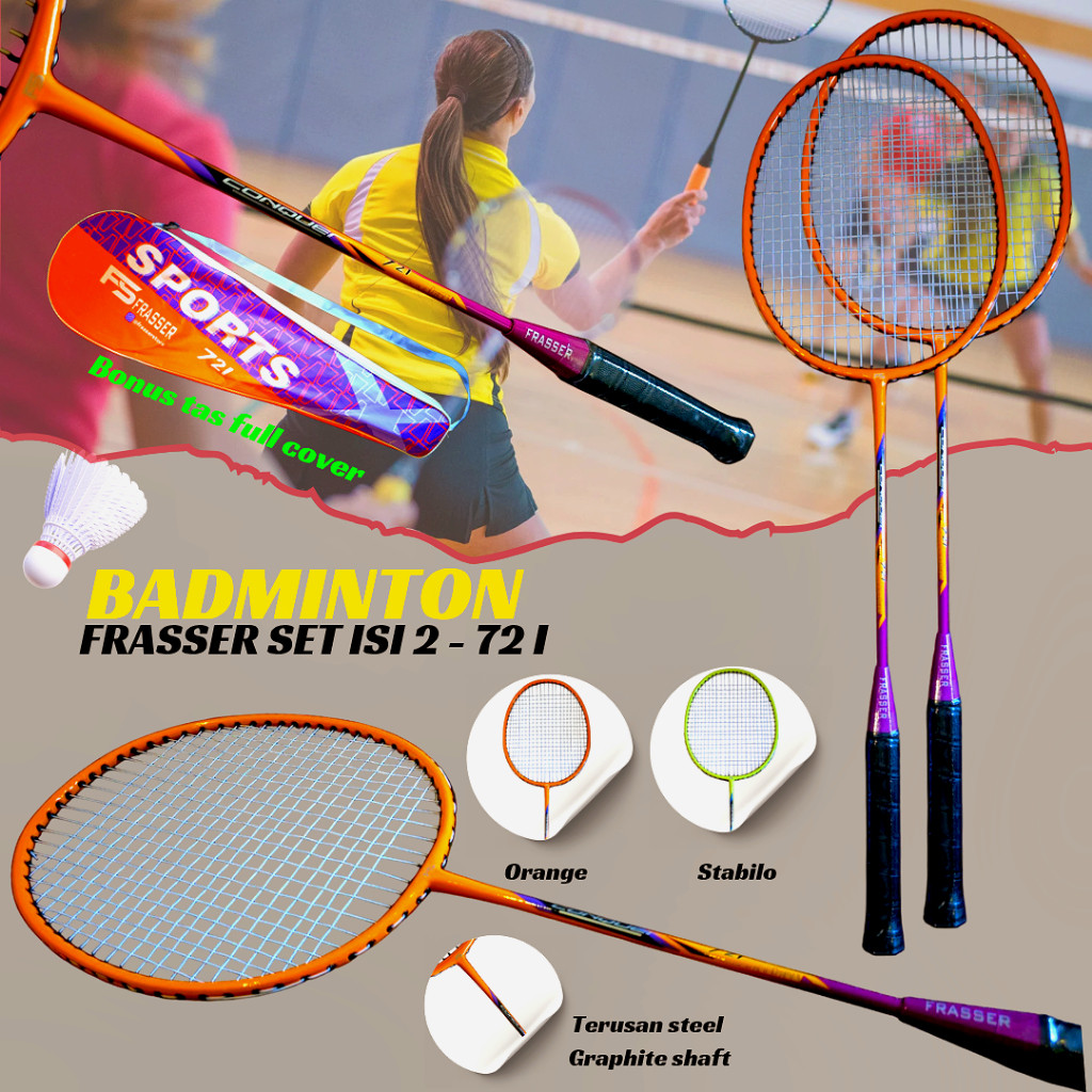 ReadyFrasser FS Raket Badminton Bulu Tangkis Alat Olahraga Berkualitas Original Termurah RBTST 02