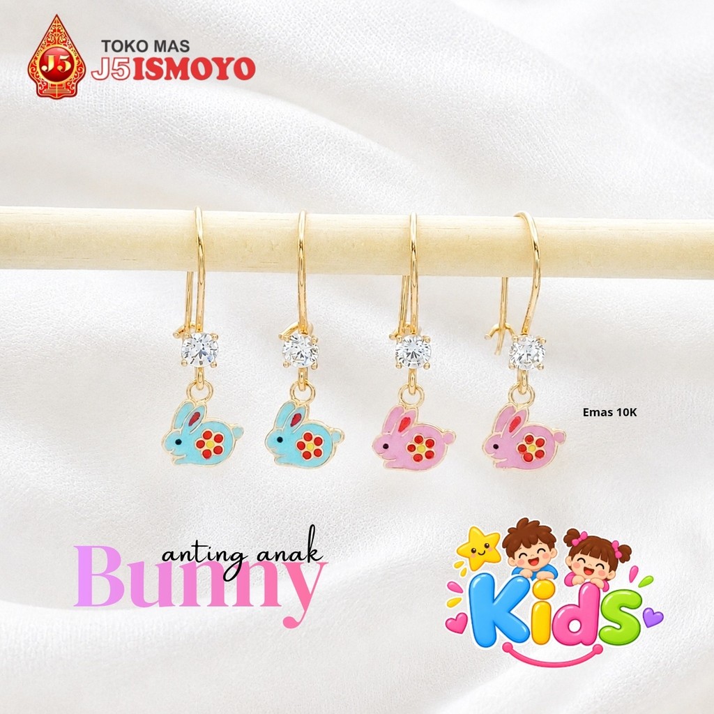 Anting Emas Anak 10 Karat  Bunny J5 Ismoyo