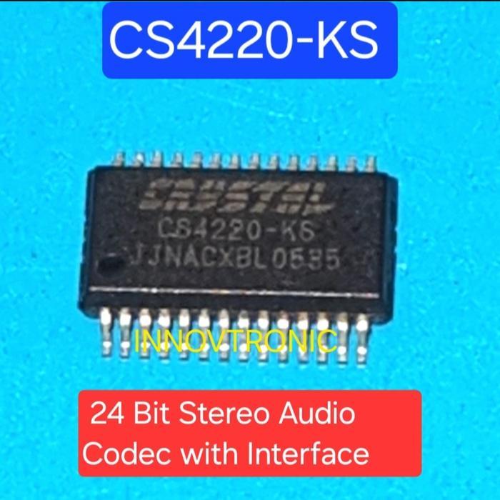 CS4220-KS CS4220 SSOP28  Crystal Cirrus Logic 24Bit Stereo Audio Codec 3V Interface