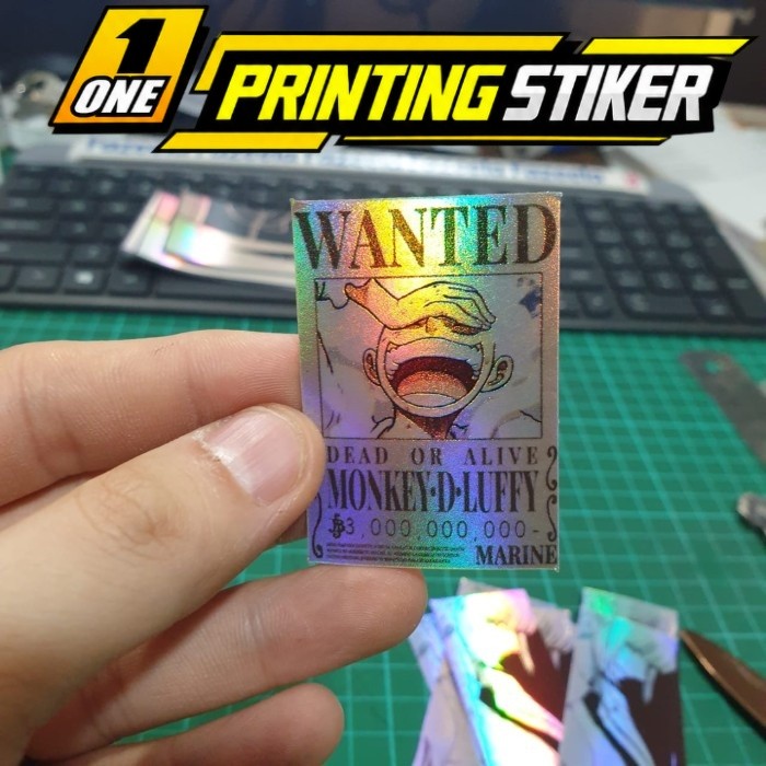 Sticker Hologram Anime - Onepiece - Luffy Bounty NEW