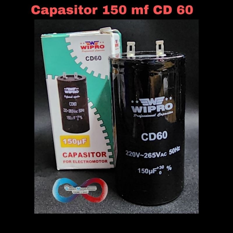 Capasitor Starting 150 mf CD 60 WIPRO Capasitor Electromotor