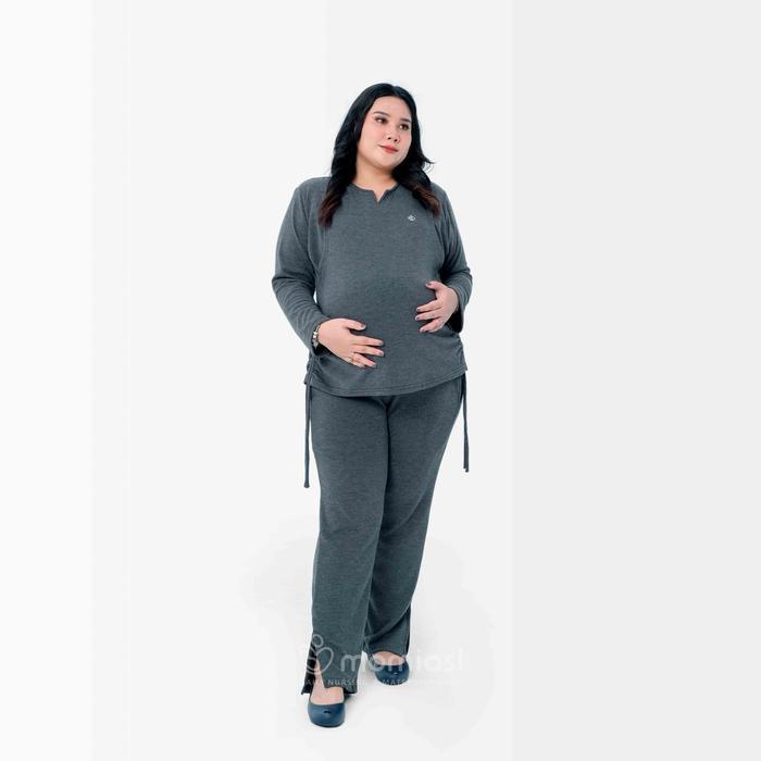 BTB [BEST SELLER] Momiasi – Ruby One set Knit – Setelan Wanita Knit Rib –Baju Set Celana Bumil Busui