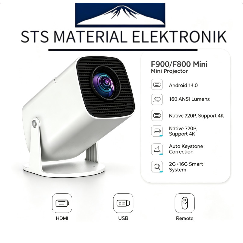 hy320 /hy320pro/ F900/F800 Android 14.0 1280*720P 10000 Lumens WiFi6 Bluetooth5 Smart  4K HDMI 1280P