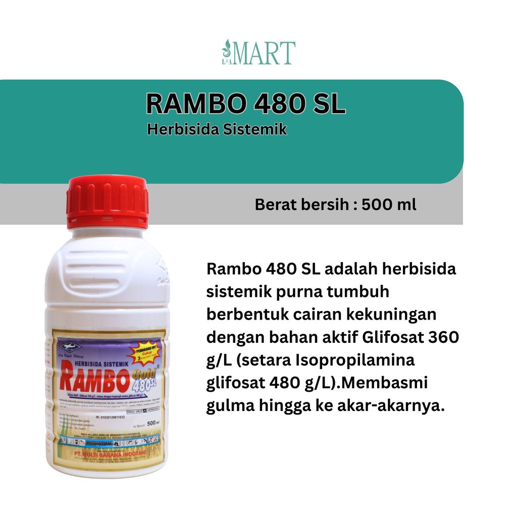 Herbisisa Rambo Gold 500ml Racun Rumput Obat Pembasmi Gulma Liar