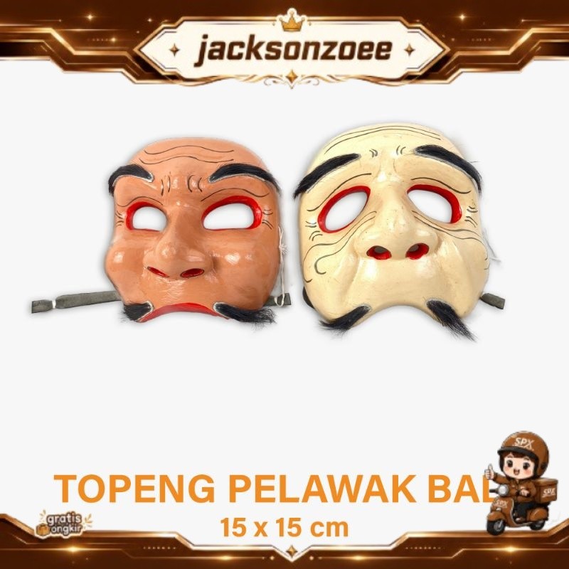 Topeng Bondres Halus - Topeng pelawak Bali - Topeng Lucu Bali - Topeng Bondres -Topeng Unik - Topeng