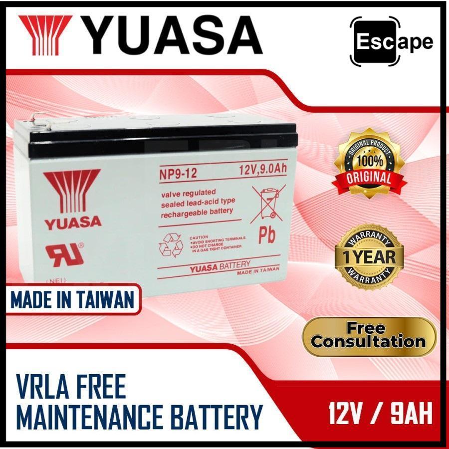 Aki Yuasa Taiwan 12V 9AH Aki Yuasa NPA9-12 Aki Kering Aki UPS Yuasa Baterai UPS Battery original