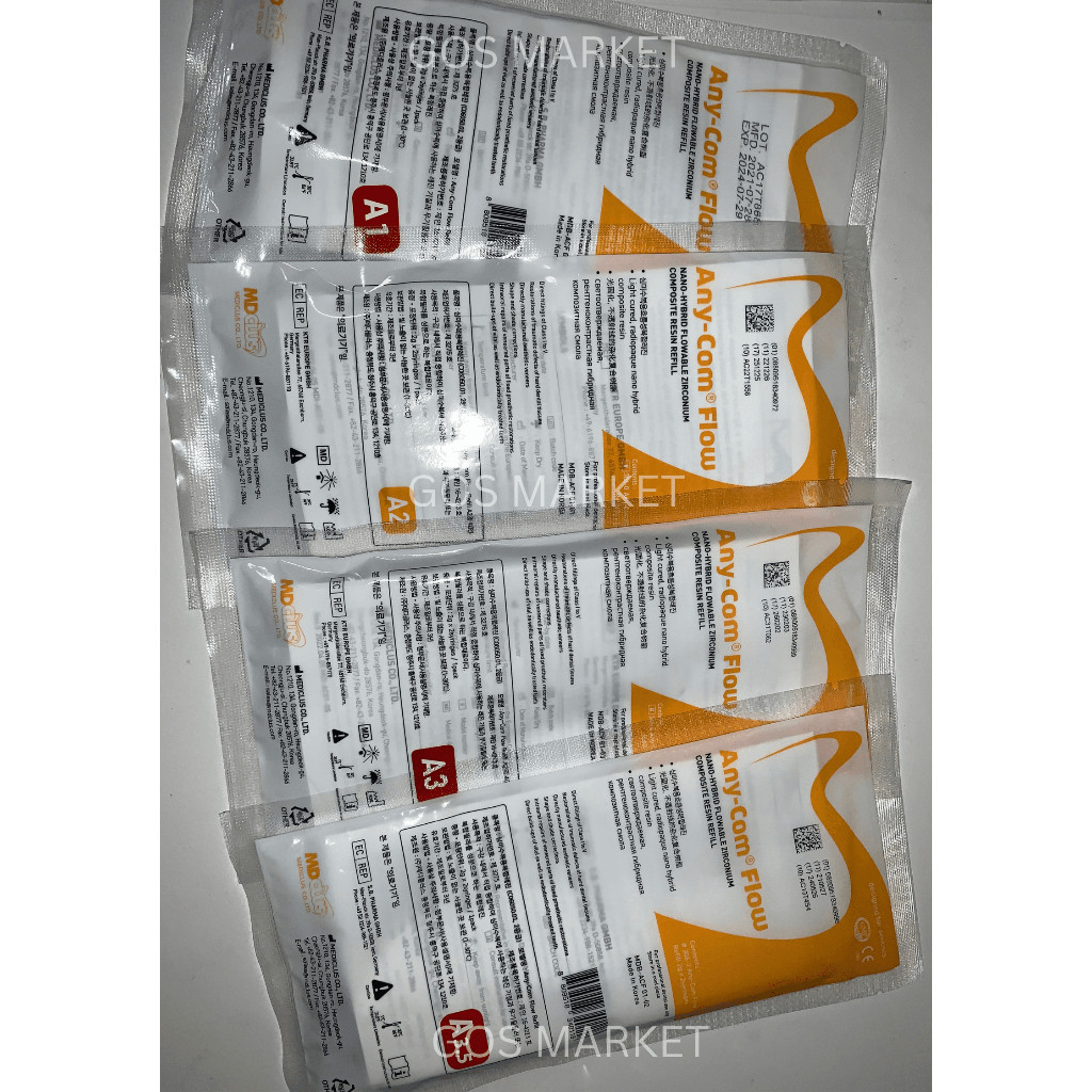 NEW Composite any-com flow / resin komposit flow nano hybrid composite / DENTAL COMPOSITE FLOW TAMBA