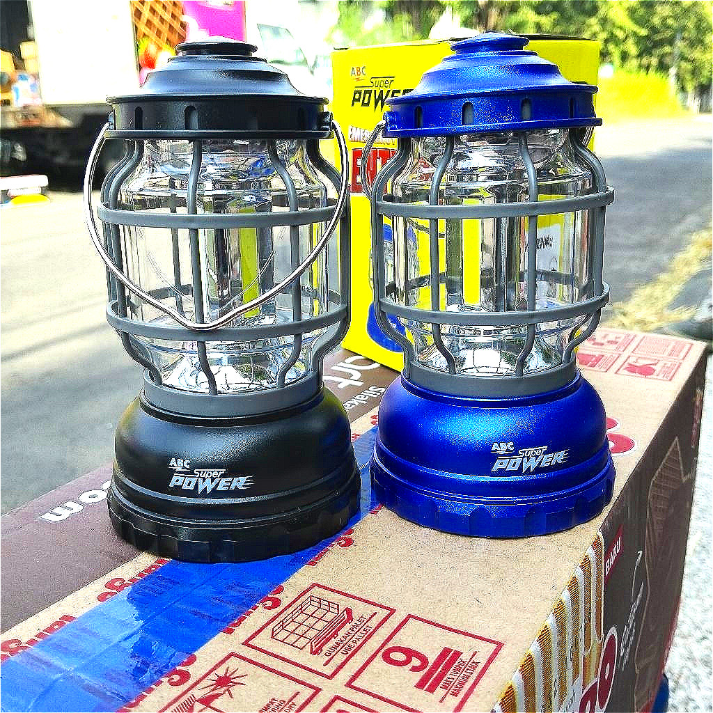 ALKALINE ABC SUPER POWER Lampu Lentera LED Emergency Lamp Menggunakan 3 Pcs Batrai Baterai A3 AAA A3