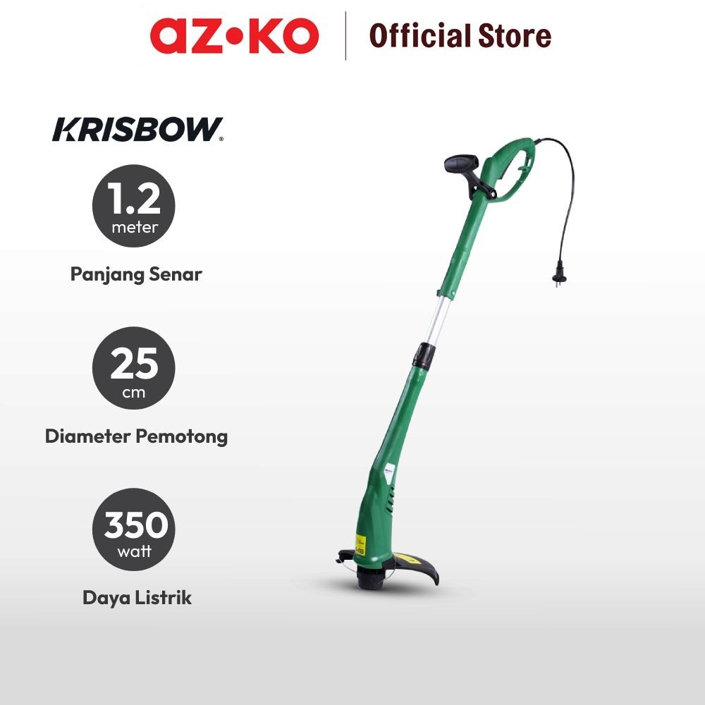 AZKO Krisbow Mesin Pemotong Rumput Lawn Mower Babat Rumput Alat Potong Tumbuhan Elektrik Brush Cutte