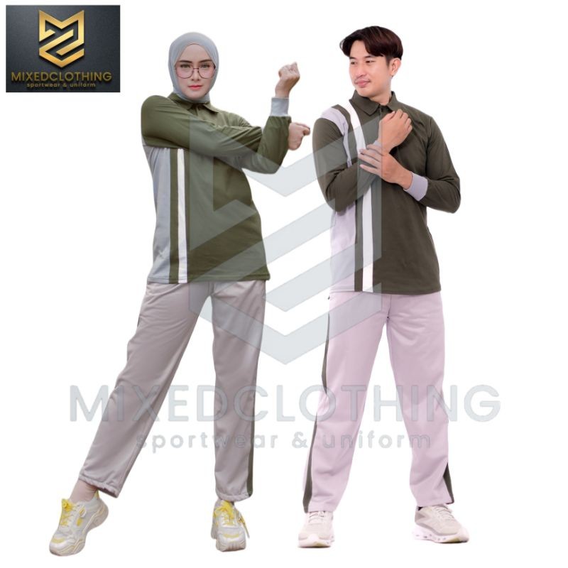 ZIZISHOP Baju setelan olahraga couple pria wanita/setelan olahraga uniseks