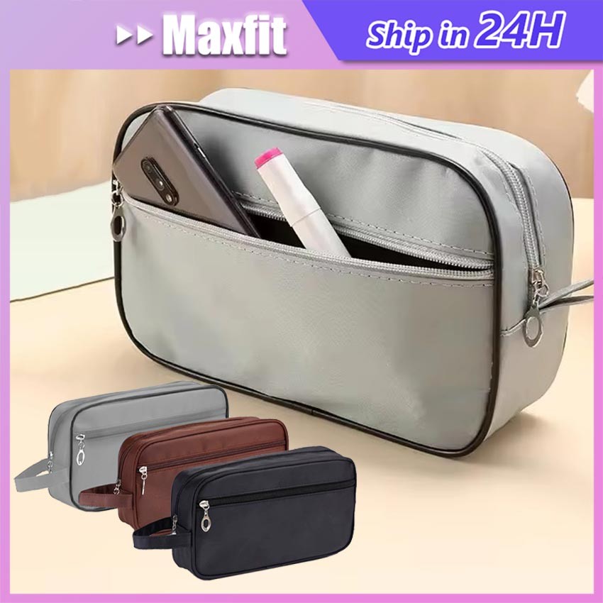 Wash Bag Travel Pria/Tas Tempat Sabun/Tas Alat Mandi Traveling Waterproof Toiletries Washbag Pouch M