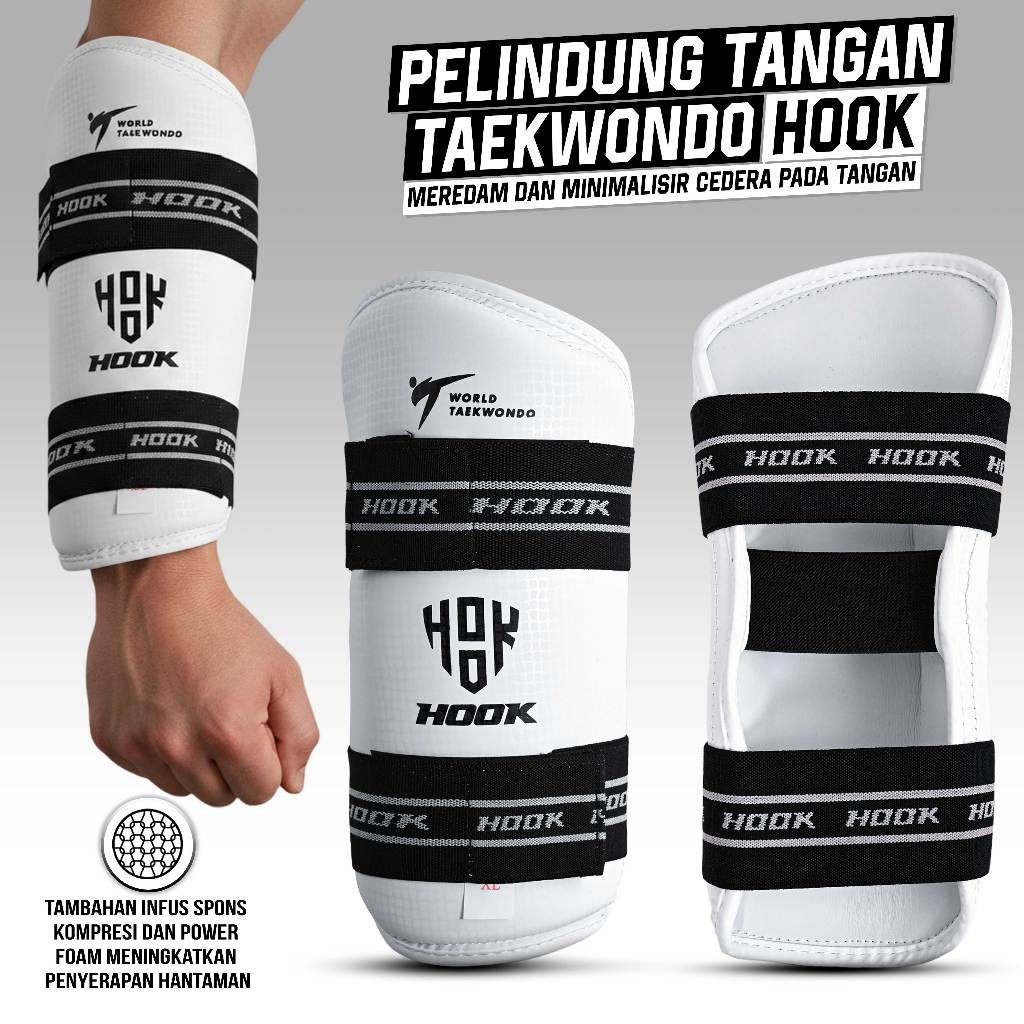 Pelindung Tangan Arm Guard Taekwondo Hook Kyorugi Pelindung Tangan Taekwondo Hook Arm Protector Taek