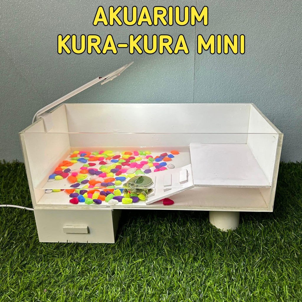 AKUARIUM KURA KURA DENGAN LACI HANYA UNTUK KURA KURA Akrilik Mini