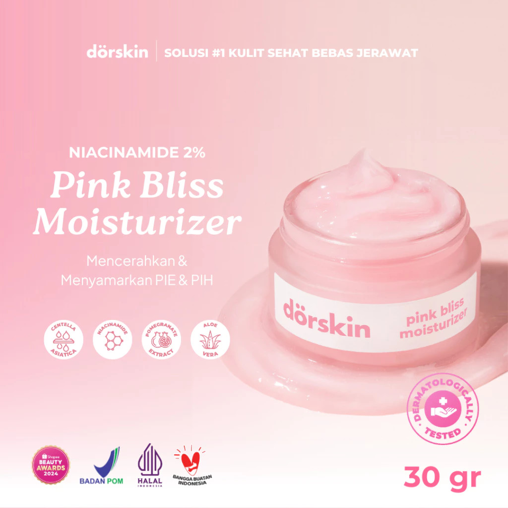 [UPGRADE]Dorskin Pink Bliss Moisturizer 30gr - Dorskin Moisturizer Wajah