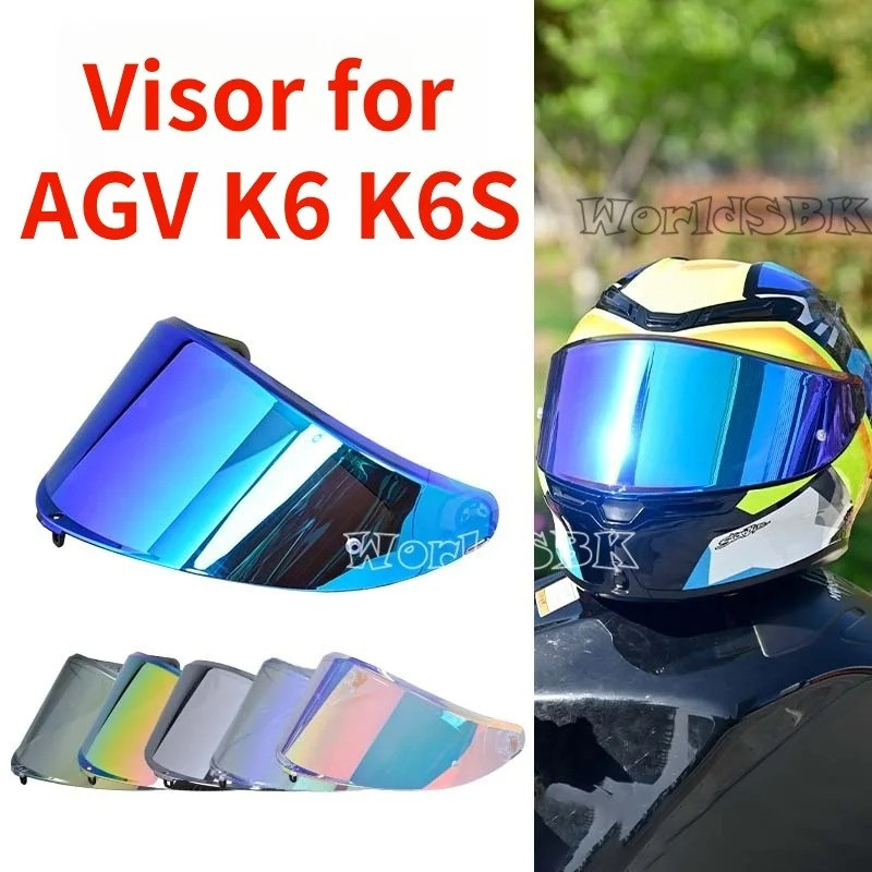 Helmet Visor For AGV Motorcycle Helmets Night Vision Visor Lens Case For AGV K6 Helmet Lens Windshie