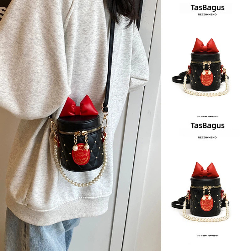 TasBagus COD Tas Selempang Mini Untuk Wanita 2025 Gaya Baru Tas Ember Mini Lucu Anak-anak