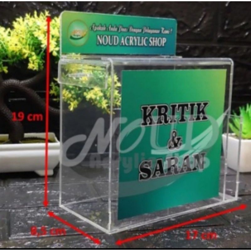 Kotak Saran Akrilik/ Kotak saran