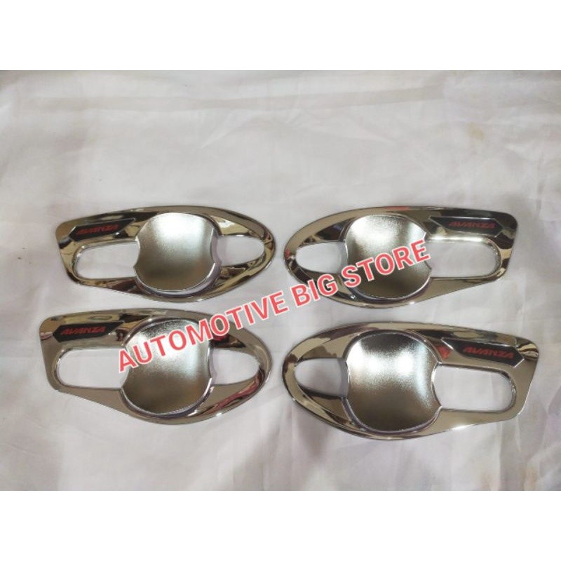 Outer Handle / Mangkok Pintu All New Avanza - Veloz 2012 2013 2014 2015 Chrome (Logo)