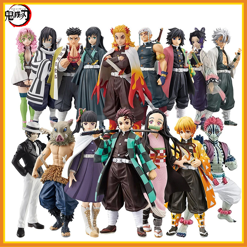 Hot Anime Demon Slayer Kimetsu no Yaiba Figure Kamado Tanjirou Action Figure Agatsuma Zenitsu Nezuko