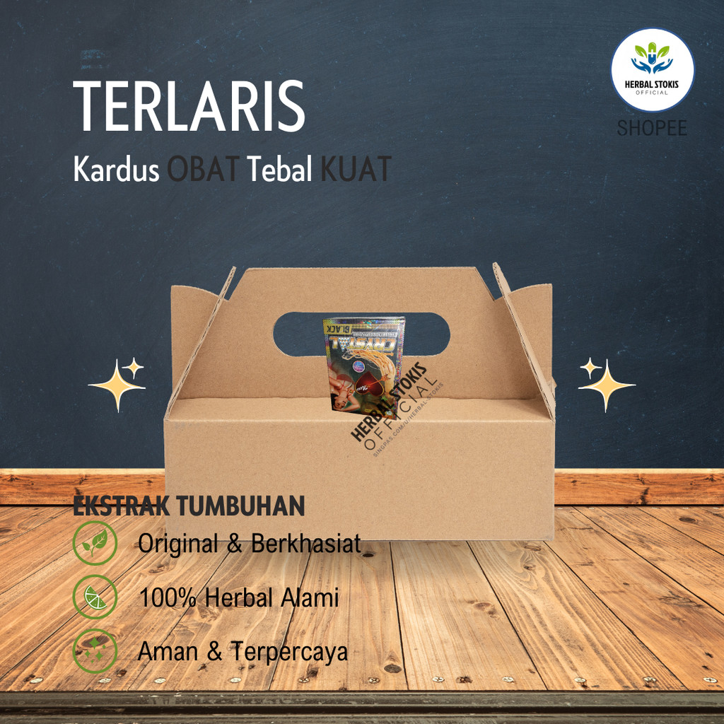 Kardus Obat Gambar CRY BLACK Dijamin Original Tebal Kuat Dan Kokoh Tahan Banting Untuk Jangka Waktu 
