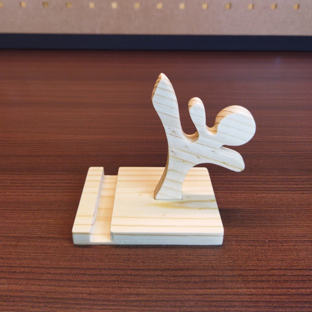 Stand, Holder Handphone, Tatakan HP Man Kayu unik dan lucu